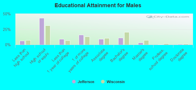 Educational Attainment for Males