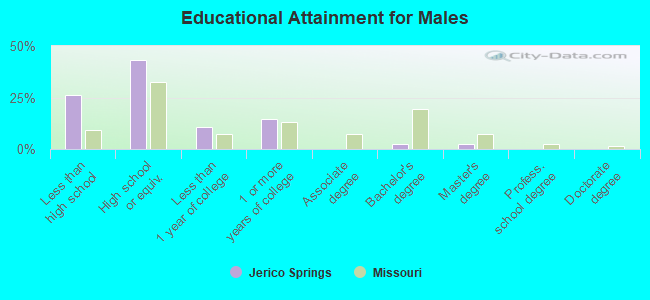 Educational Attainment for Males