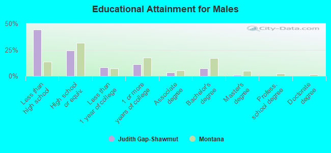 Educational Attainment for Males