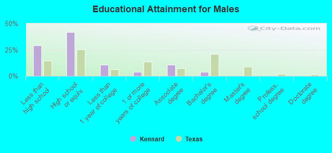 Educational Attainment for Males