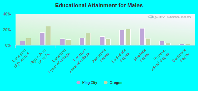 Educational Attainment for Males