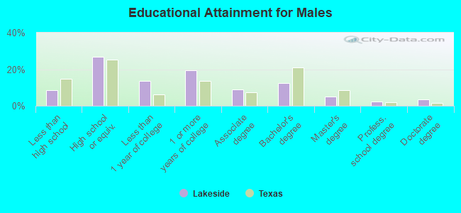 Educational Attainment for Males