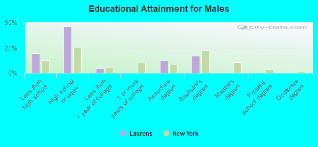 Educational Attainment for Males