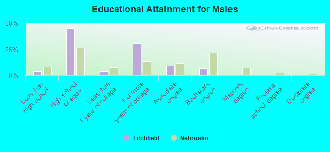 Educational Attainment for Males