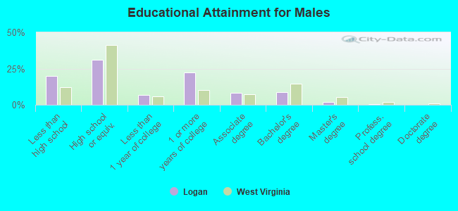 Educational Attainment for Males