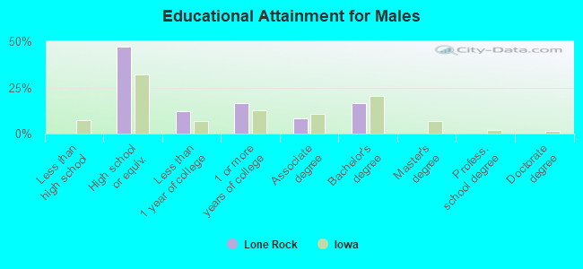 Educational Attainment for Males