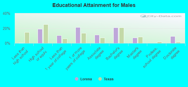 Educational Attainment for Males