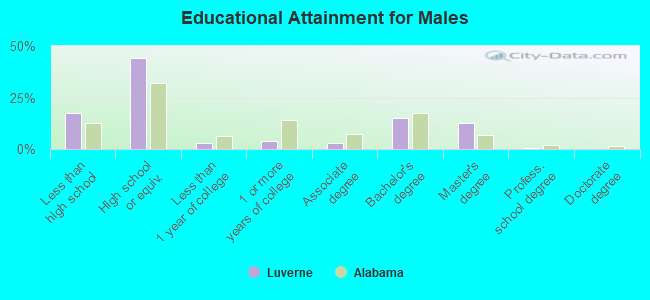 Educational Attainment for Males