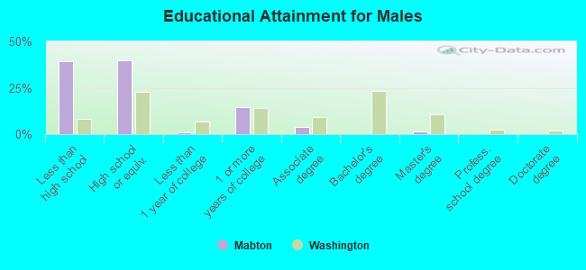 Educational Attainment for Males