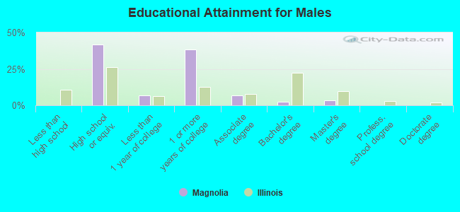 Educational Attainment for Males