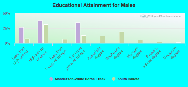 Educational Attainment for Males