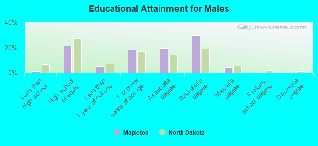 Educational Attainment for Males