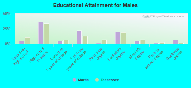 Educational Attainment for Males