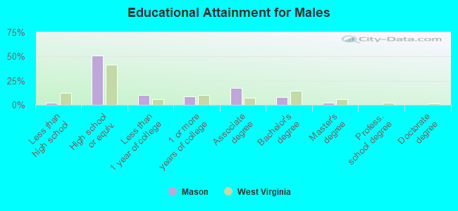 Educational Attainment for Males