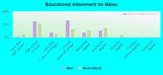 Educational Attainment for Males