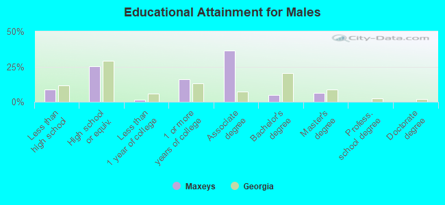 Educational Attainment for Males