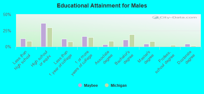 Educational Attainment for Males