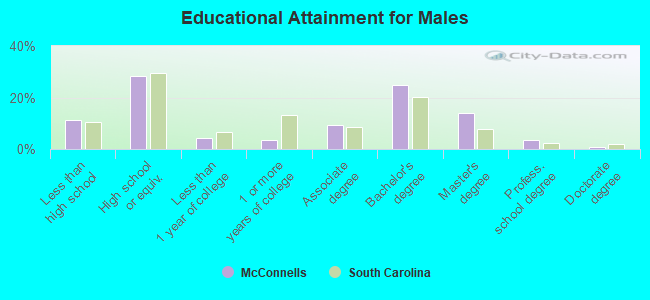 Educational Attainment for Males