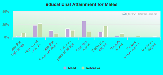 Educational Attainment for Males