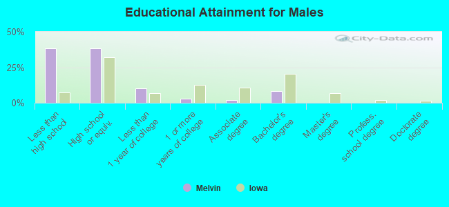 Educational Attainment for Males