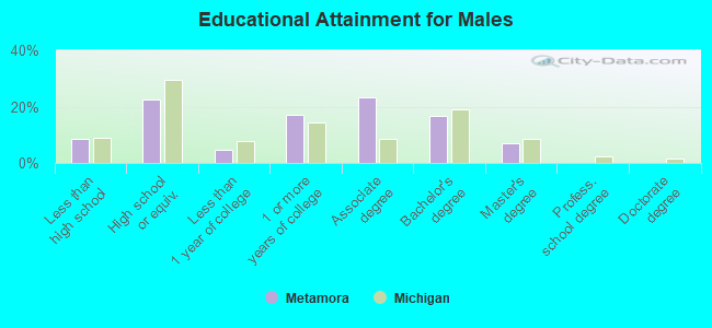 Educational Attainment for Males