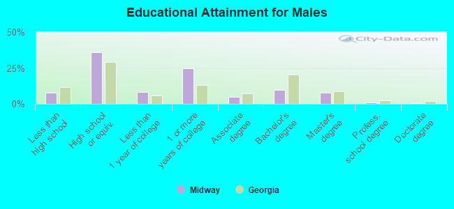 Educational Attainment for Males