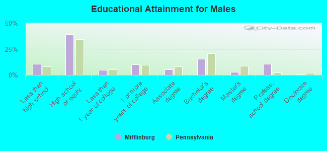 Educational Attainment for Males