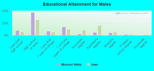 Educational Attainment for Males