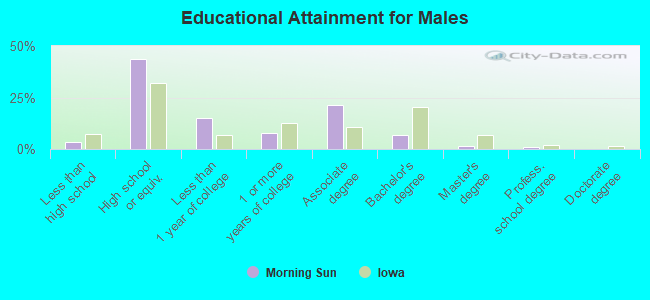 Educational Attainment for Males