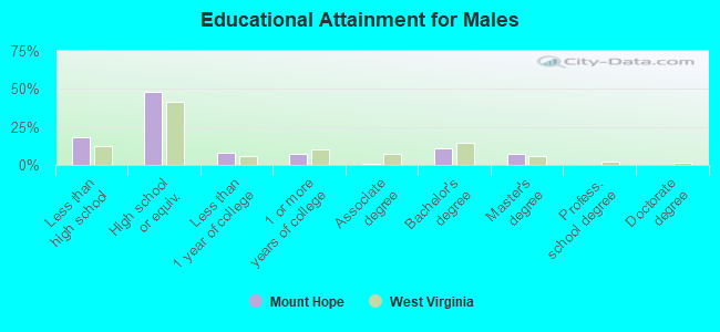 Educational Attainment for Males