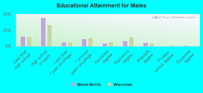 Educational Attainment for Males