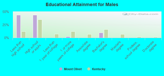 Educational Attainment for Males