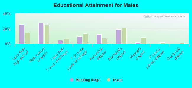 Educational Attainment for Males