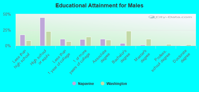 Educational Attainment for Males