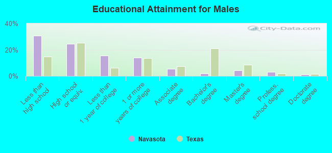 Educational Attainment for Males