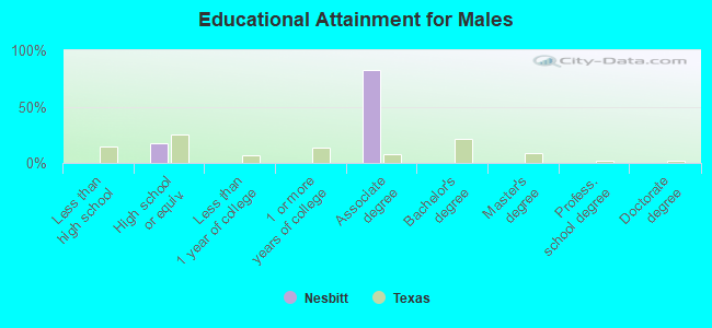 Educational Attainment for Males