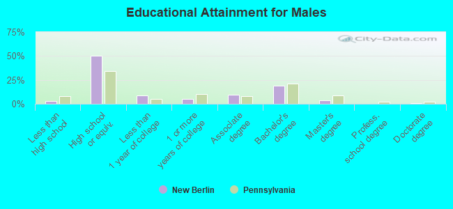 Educational Attainment for Males