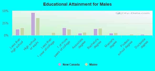 Educational Attainment for Males