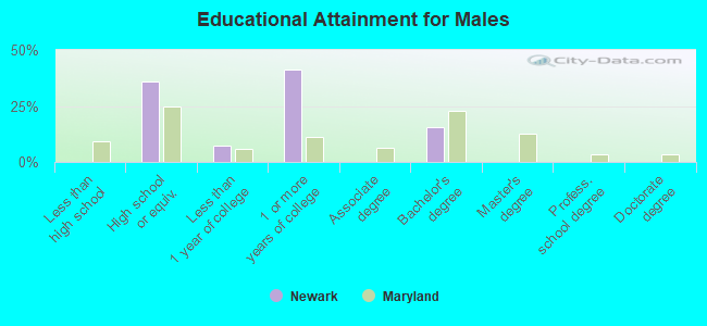 Educational Attainment for Males