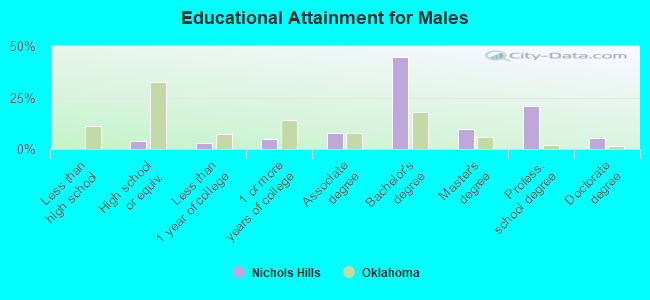 Educational Attainment for Males