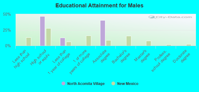 Educational Attainment for Males