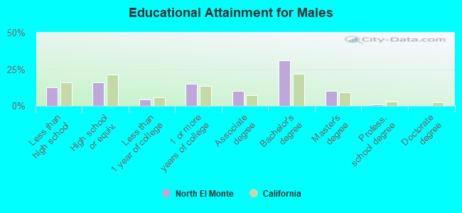 Educational Attainment for Males