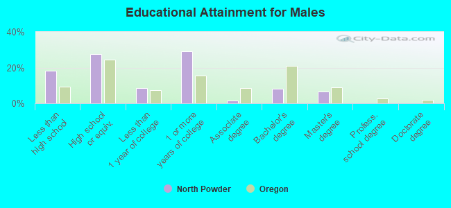 Educational Attainment for Males