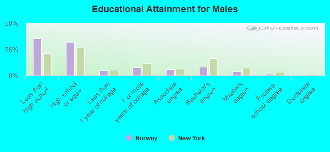 Educational Attainment for Males