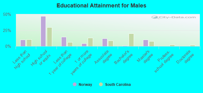 Educational Attainment for Males