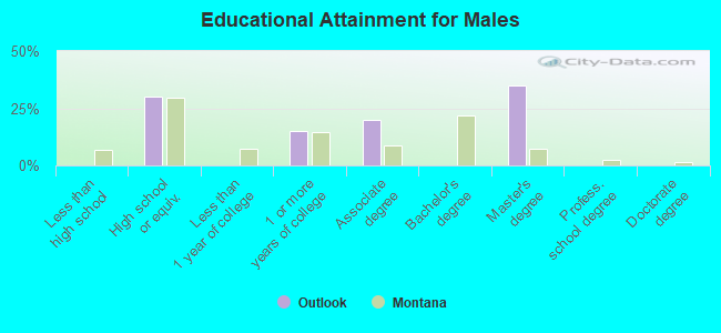 Educational Attainment for Males