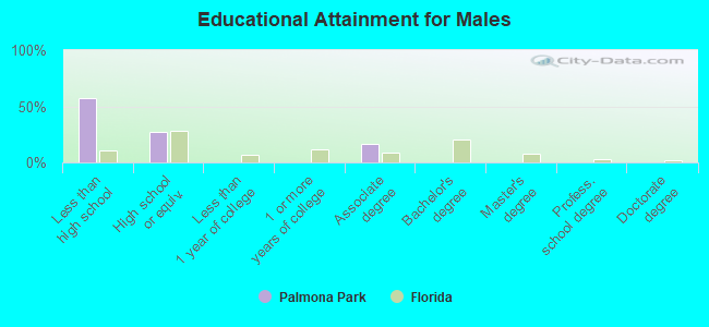 Educational Attainment for Males