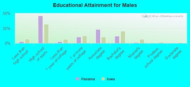 Educational Attainment for Males