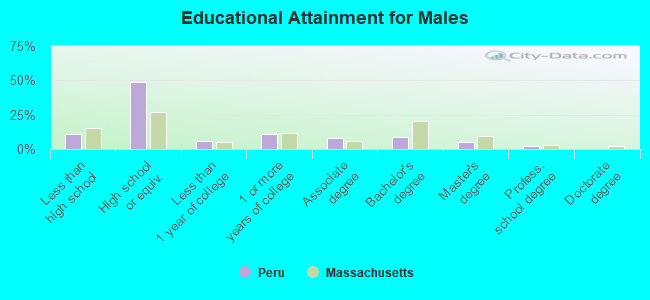 Educational Attainment for Males