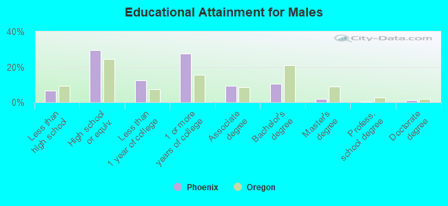 Educational Attainment for Males